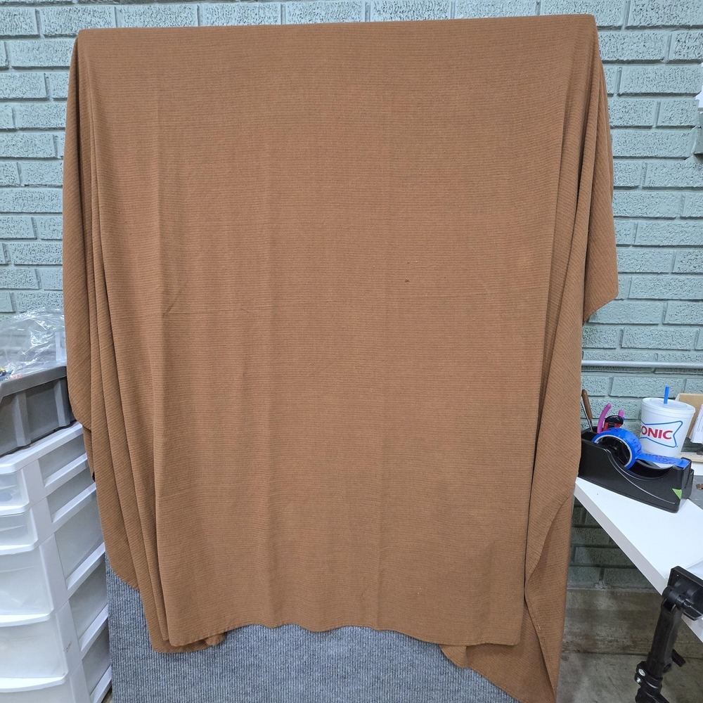 Vintage Sears Tough Cord Twin Bedspread Brown Ribbed 1970s MCM Retro Bedding